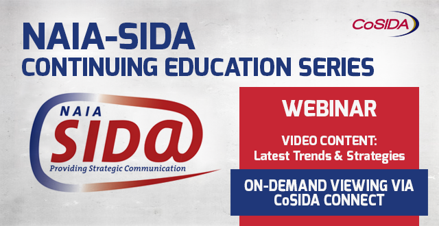 On-Demand NAIA-SIDA Webinar: Video Content - Latest Trends & Strategies